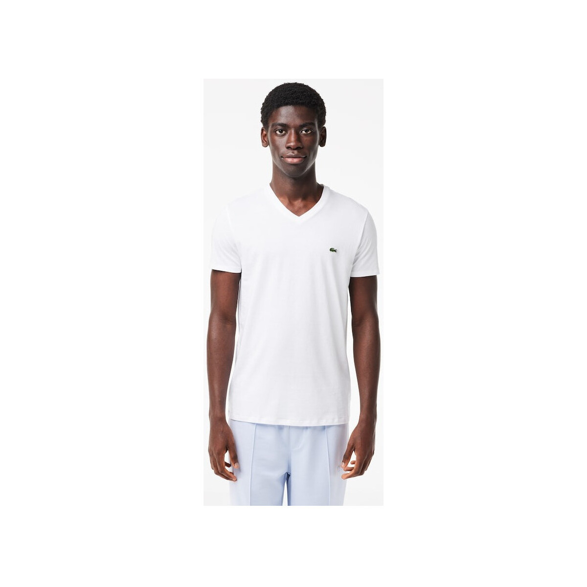 Vêtements Homme T-shirts manches courtes Lacoste TEE SHIRT Blanc