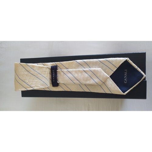 Vêtements Homme Cravates et accessoires Canali Cravate tissage pure soie italienne de l'élégante marque CANALI Beige