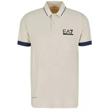 Vêtements Homme T-shirts & Polos Ea7 Emporio Armani crepe Polo Blanc