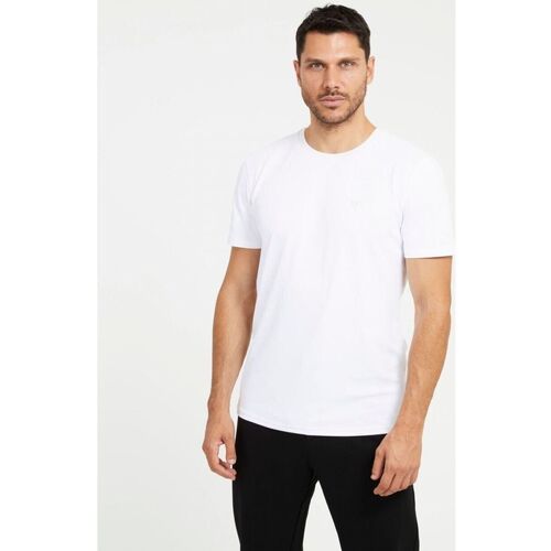 Vêtements Homme T-shirts & Polos Guess M3Y45 KBS60 TECH TEE-G011 PURE WHITE Blanc