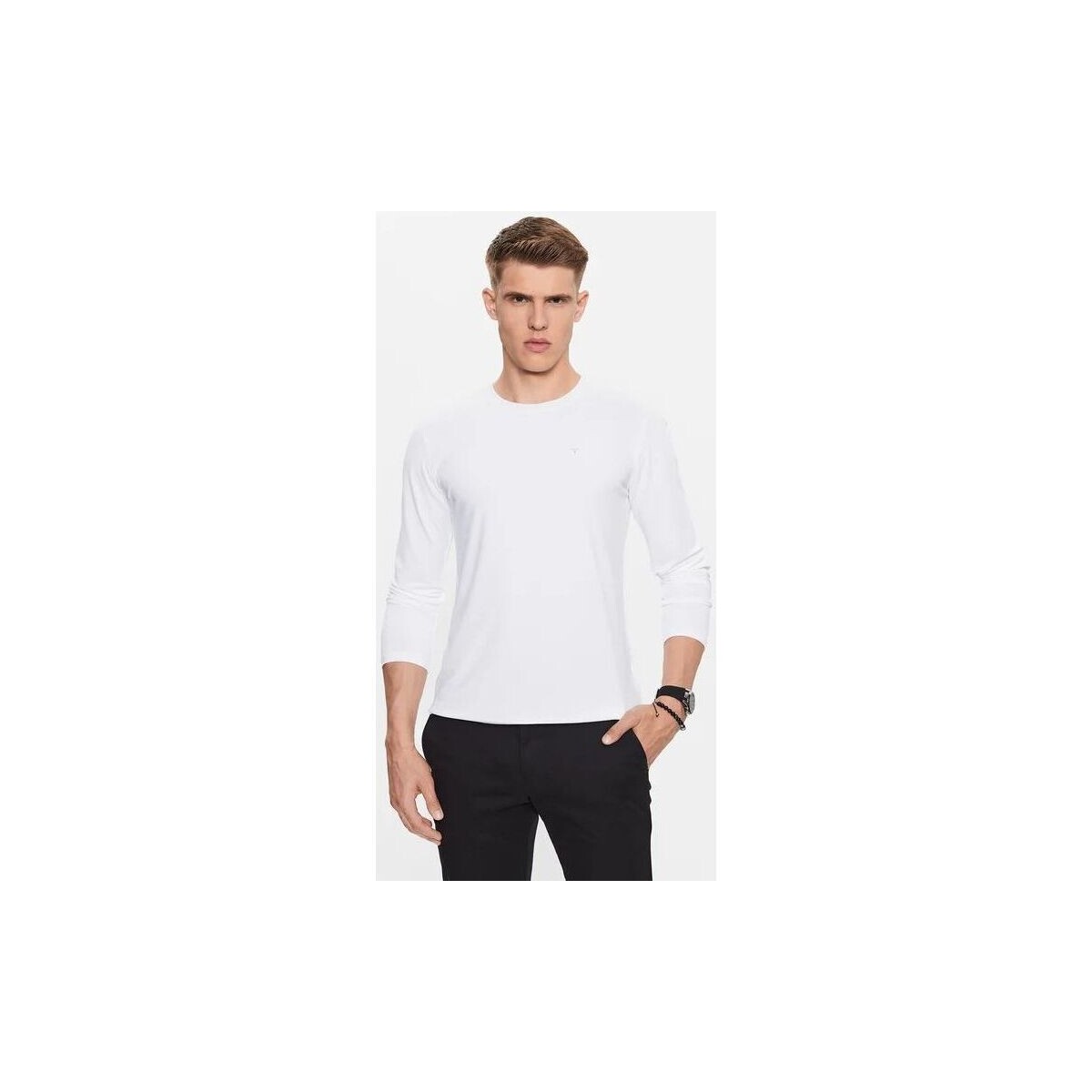 Vêtements Homme T-shirts & Polos Guess M3YI39  KBS60 TECH TEE-G011 PURE WHITE Blanc