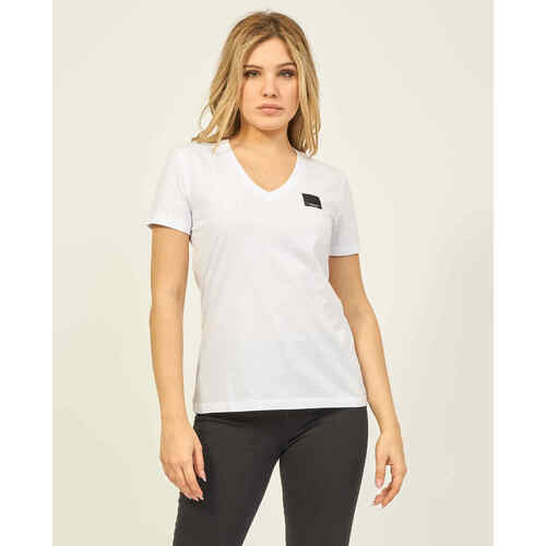 Vêtements Femme T-shirts & Polos EAX T-shirt  coupe classique en coton biologique Blanc