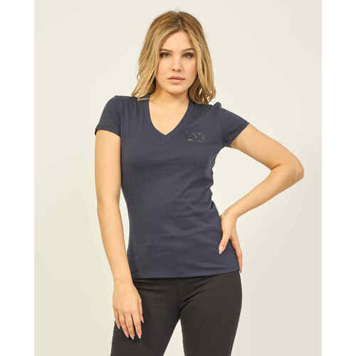 Vêtements Femme T-shirts & Polos EAX T-shirt coupe slim Armani Sustainability Values Bleu