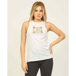Vêtements Femme T-shirts & Polos Yes Zee T-shirt sans manches femme  avec applications Blanc