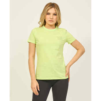 Vêtements Femme T-shirts & Polos BOSS T-shirt à col rond en coton avec logo Vert