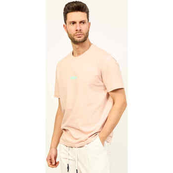 Vêtements Homme T-shirts & Polos BOSS T-shirt homme col rond  avec double logo Rose