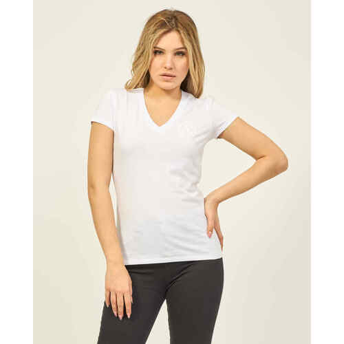 Vêtements Femme T-shirts & Polos EAX T-shirt coupe slim Armani Sustainability Values Blanc