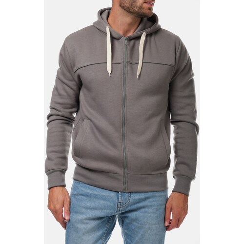 Vêtements Homme Gilets / Cardigans Hopenlife Gilet zippée à capuche LAURENT gris clair
