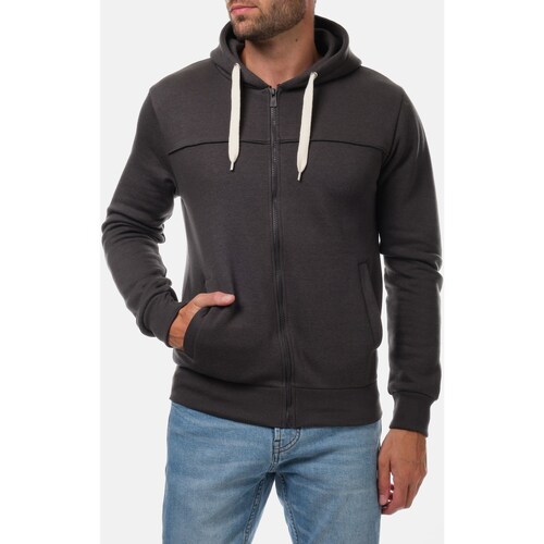 Vêtements Homme Gilets / Cardigans Hopenlife Gilet zippée à capuche LAURENT gris foncé