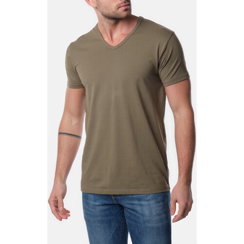 Vêtements Homme T-shirts & Polos Hopenlife T-shirt manches courtes KONOHA vert kaki
