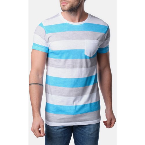 Vêtements Homme T-shirts & Polos Hopenlife T-shirt manches courtes VANITAS bleu turquoise
