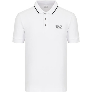 Vêtements Homme T-shirts & Polos Ea7 Emporio Armani crepe Polo EA7 8NPF06 PJ04Z Uomo Bianco Blanc
