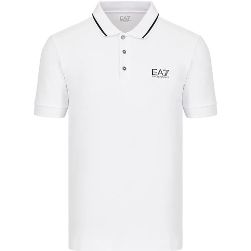 Vêtements Homme Emporio Armani Blu Kids logo-print long-sleeved polo shirt Ea7 Emporio Armani Blu Boys Shortsni Polo EA7 8NPF06 PJ04Z Uomo Bianco Blanc