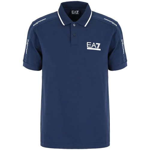 Vêtements Homme T-shirts & Polos Emporio Armani micro-check patterned curved hem shirtni Polo EA7 3DPF20 PJ03Z Uomo Blu scuro Bleu