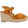 Chaussures Femme Sandales et Nu-pieds The Divine Factory Sandales Compensées à Bride Orange