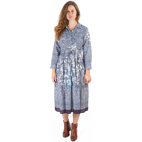 Vêtements Femme Robes longues Isla Bonita By Sigris En mode rétro Bleu