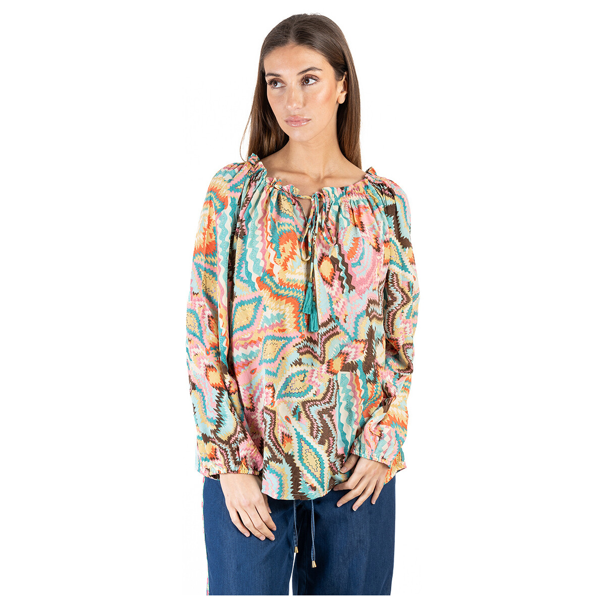Vêtements Femme Tops / Blouses Isla Bonita By Sigris Chemisier Multicolore