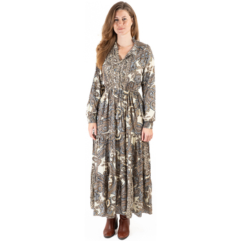 Vêtements Femme Robes longues Isla Bonita By Sigris Longue Robe Midi Gris