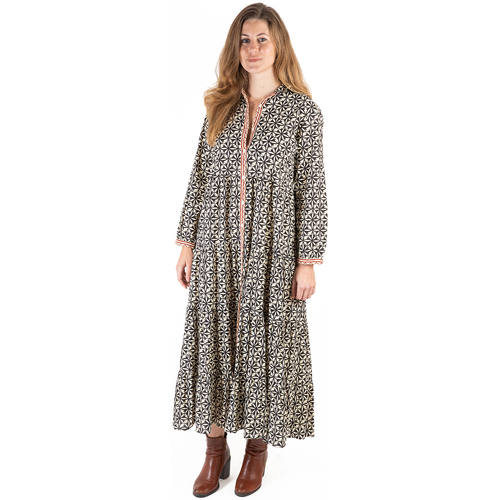 Vêtements Femme Robes longues Isla Bonita By Sigris Longue Robe Midi Marron