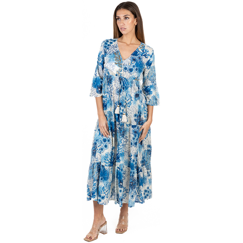 Vêtements Femme Robes longues Isla Bonita By Sigris Robe Bleu