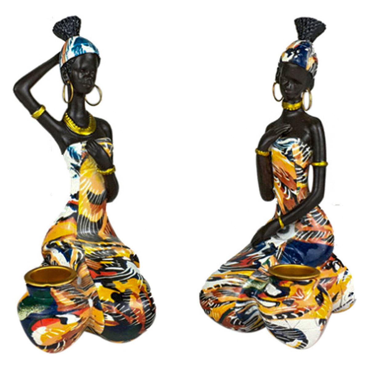 Maison & Déco Statuettes et figurines Signes Grimalt Figure Africain Femme 2 Uni. Marron