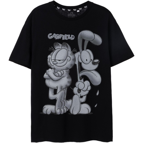 Vêtements Homme T-shirts manches courtes Garfield Greyscale Noir