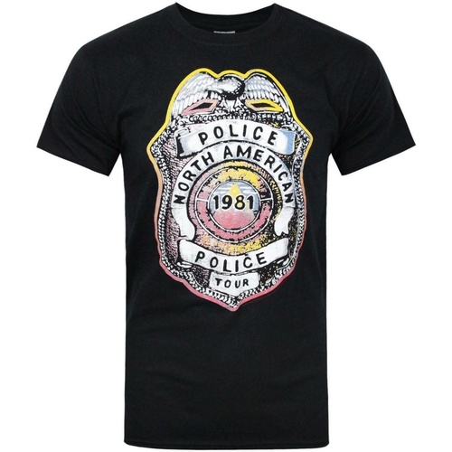 Vêtements Homme T-shirts manches longues The Police North American Tour 1981 Noir