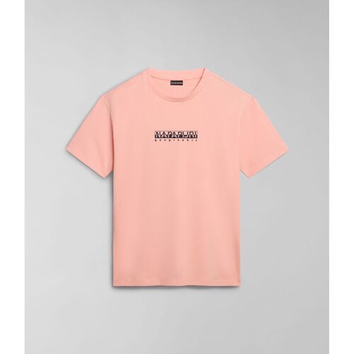 Vêtements Homme T-shirts & Polos Napapijri S-BOX SS4 NP0A4H8S-P1I PINK SALMON Violet