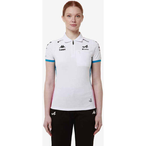 Vêtements Femme T-shirts WITH & Polos Kappa Polo Adraw BWT Alpine F1 Team 2024 Blanc