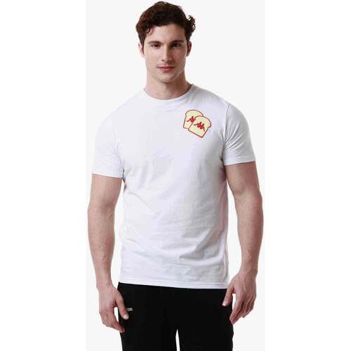 Vêtements Homme T-shirts manches courtes Kappa T-shirt Authentic Graphik Lennox Blanc