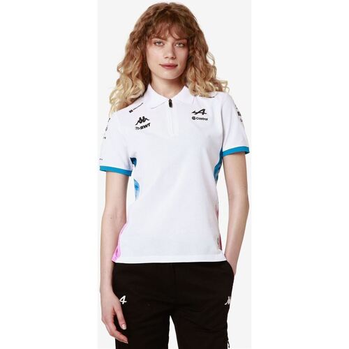 Vêtements Femme T-shirts & Polos Kappa Polo Adrew BWT Alpine F1 Team 2024 Blanc