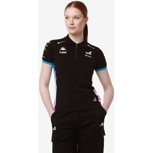 Vêtements Femme T-shirts & Polos Kappa Polo Adrew BWT Alpine F1 Team 2024 Noir