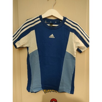 Vêtements Garçon T-shirts manches courtes Adidas Sportswear Tee shirt adidas Bleu