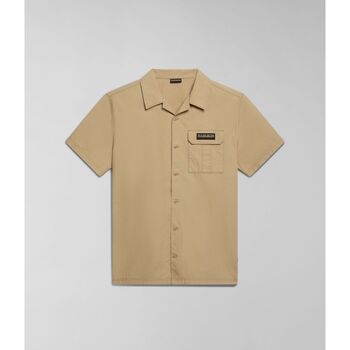 chemise napapijri  g-boyd np0a4hq4-n1e conrnstalk beige 