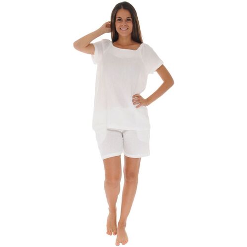 Vêtements Femme Pyjamas / Chemises de nuit Pilus DETENTE   EMY Blanc