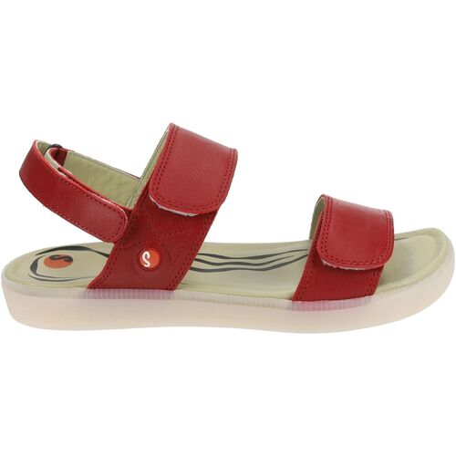 Chaussures Femme Plat : 0 cm Softinos Sandales Rouge