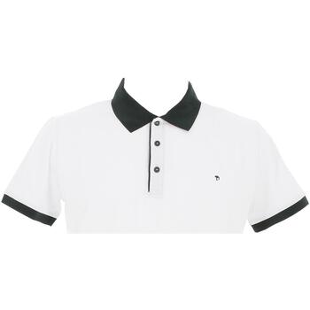 Vêtements Homme Stitched detailing running along the back Benson&cherry Classic polo mc Blanc