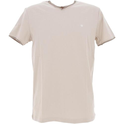 Vêtements Homme T-shirts double-breasted courtes Benson&cherry Classic t-shirt mc Beige