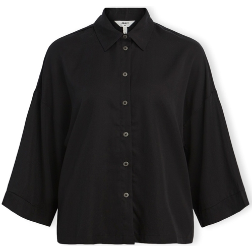 Vêtements Femme Tops / Blouses Object Noos Tilda Boxy Shirt - Black Noir