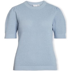 Vêtements Femme Tops / Blouses Vila Noos Dalo Knit S/S - Kentucky Blue Bleu