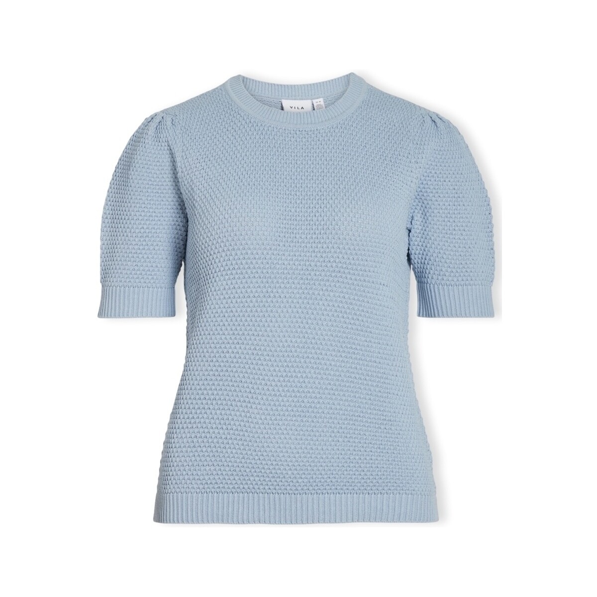 Vêtements Femme Tops / Blouses Vila Noos Dalo Knit S/S - Kentucky Blue Bleu
