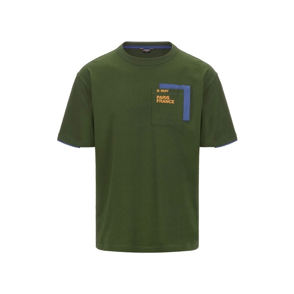 Vêtements Homme T-shirts & Polos K-Way T-shirt vert avec poches contrastes Fantome Vert