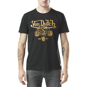 Vêtements Homme Sacs de voyage Von Dutch T-shirt coton col rond Noir