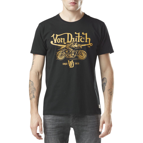 Vêtements Homme Sacs de sport Von Dutch T-shirt coton col rond Noir