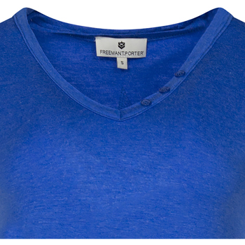 Freeman T.Porter T-shirt col v Bleu