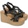Chaussures Femme Sandales et Nu-pieds Porronet SANDALIAS DE PIEL CON CUÑA  KIMI 3069 NEGRO Noir