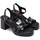 Chaussures Femme Sandales et Nu-pieds Porronet SANDALIAS DE TACÓN EN PIEL  ISIE 3052 NEGRO Noir