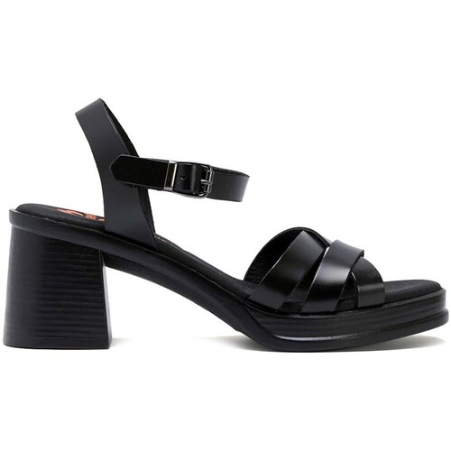 Chaussures Femme Sandales et Nu-pieds Porronet SANDALIAS DE TACÓN EN PIEL  ISIE 3052 NEGRO Noir