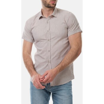 Vêtements Homme Chemises manches longues Hopenlife Chemise lin manches courtes EZREAL marron