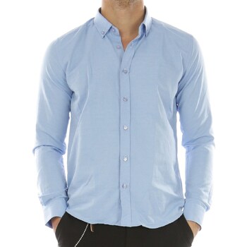 Vêtements Homme Chemises manches longues Hopenlife Chemise manches longues col boutonné NOSTENFER bleu